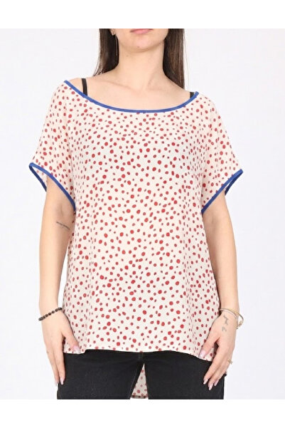 Evendi Bluza, Alb/Rosu