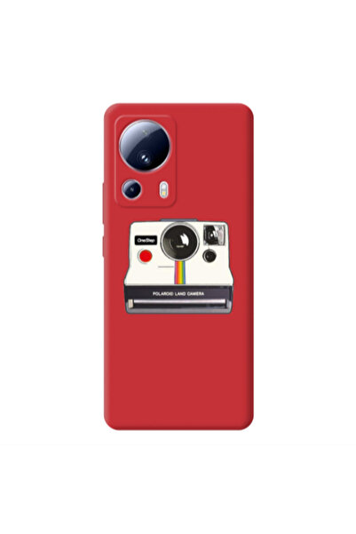 Other Xiaomi Mi 13 Lite Polaroid land camera Red Colored Silicone TPU Θήκη