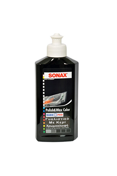 Sonax Γυαλιστικό & Κερί με χρώμα μαύρο Nano 250ml