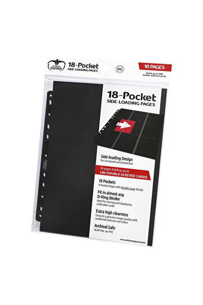 Ultimate Guard - 10 Folii clasor 18-Pocket Pages - Negru
