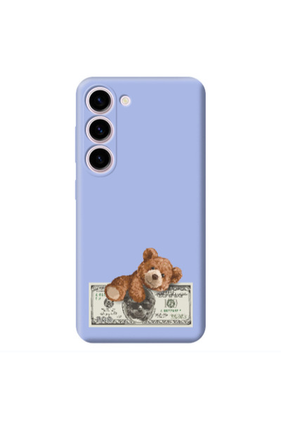 Other Samsung S23 Money Style Light Purple Colored Silicone TPU Θήκη