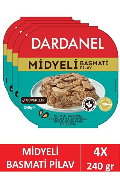 Dardanel Hazır Yemek Midyeli Basmati Pilav 240 gr x 4 Adet