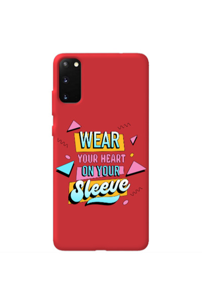 Other Samsung S20 Wear Your Heart Red Colored Silicone TPU Θήκη