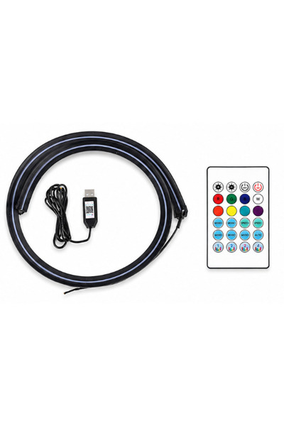 Ruan Bandă LED ambientală RGB pentru parbrizul mașinii 1.5M Control prin apli...