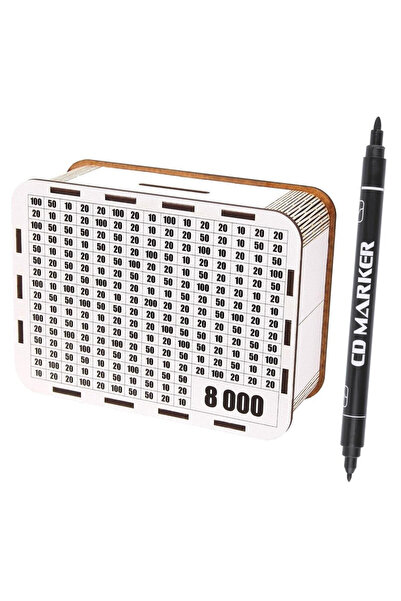 OEM Cresco pusculita din lemn cu ștersător, cerneală 8000 PLN cu marker