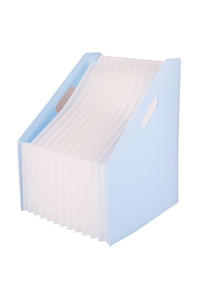 OEM DELI Organizator armonica A4 albastru Macaron, 13 compartimente