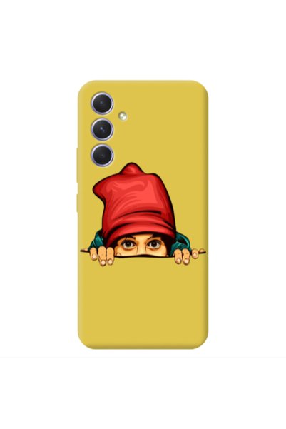 Other Samsung A35 Hidden Girl Yellow Colored Silicone TPU Θήκη