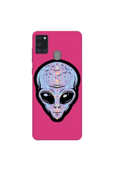 Other Samsung A21S Alien Fuchsia Colored Silicone TPU Θήκη