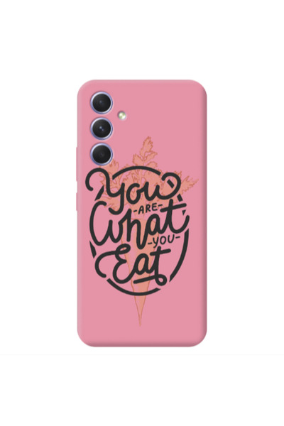 Other Samsung A54 You are What You Eat Pink Colored Silicone TPU Θήκη