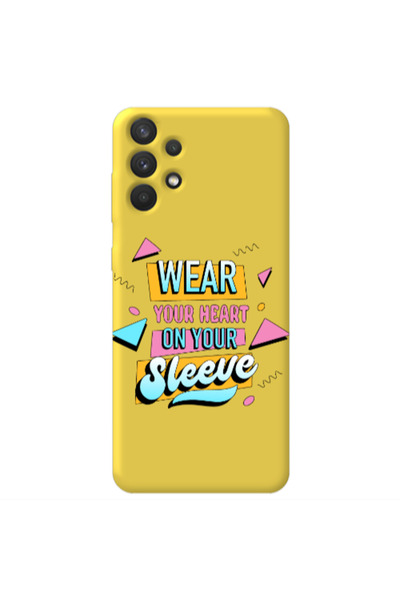 Other Samsung A32 4G Wear Your Heart Yellow Colored Silicone TPU Θήκη