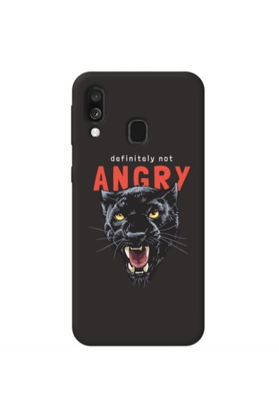 Other Samsung A40 Pointed teeth Black Colored Silicone TPU Θήκη