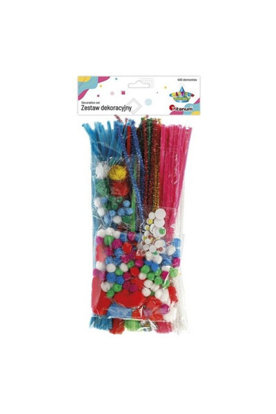 Titanum Set creativ 400 elemente – șenile, pompoane, ochișori