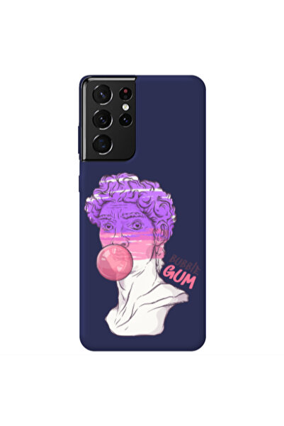 Other Samsung S21 Ultra Pin Bubble Dark blue Colored Silicone TPU Θήκη