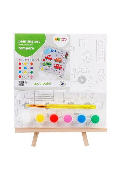 GDD Set de pictură Cars 9 piese pentru copii 3 plus Happy Color