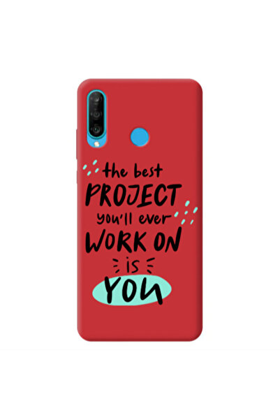 Other Huawei P30 Lite The Best Project Red Colored Silicone TPU Θήκη