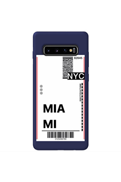 Other Samsung S10 Miami NYC Dark blue Colored Silicone TPU Θήκη