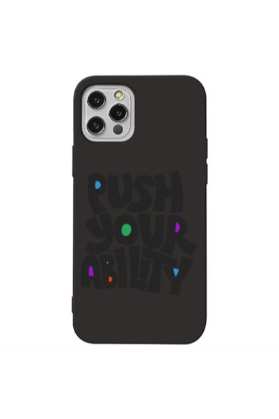 Other Apple iPhone 13 Pro Push Your Ability Black Colored Silicone TPU Θήκη