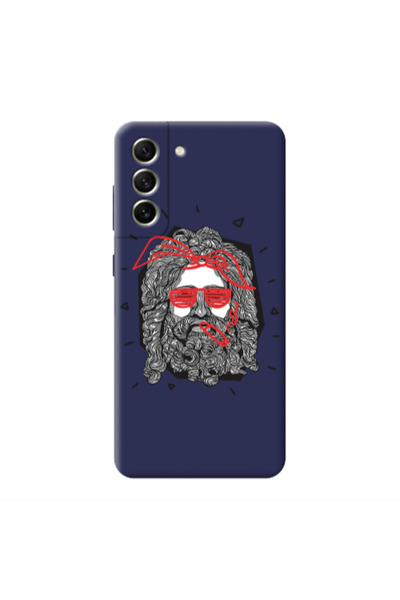 Other Samsung S21 FE Cool glasses Dark blue Colored Silicone TPU Θήκη