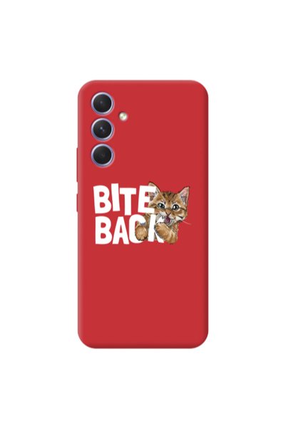 Other Samsung A56 bitte back cat Red Colored Silicone TPU Θήκη
