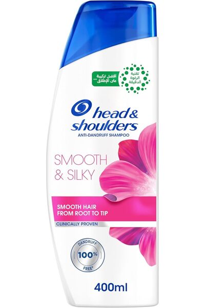 Head & Shoulders Smooth & Silky Anti-Dandruff Shampoo For Dry Frizzy Hair, 400ml