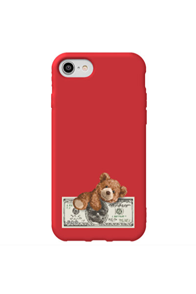 Other Apple iPhone SE 2020 Money Style Red Colored Silicone TPU Θήκη