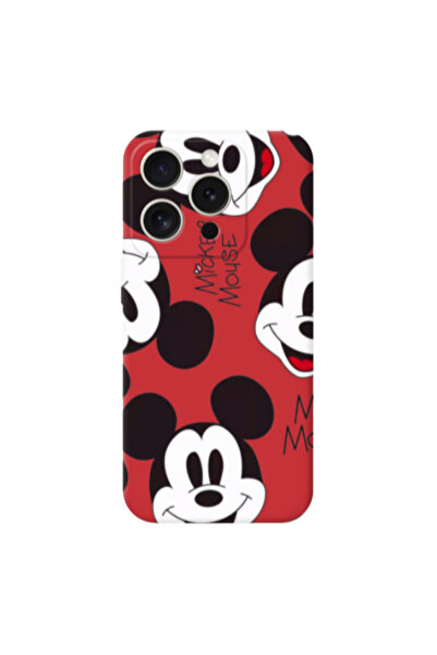 Other Apple Iphone 16 Pro Mickey Mouse Red Colored Silicone TPU Θήκη