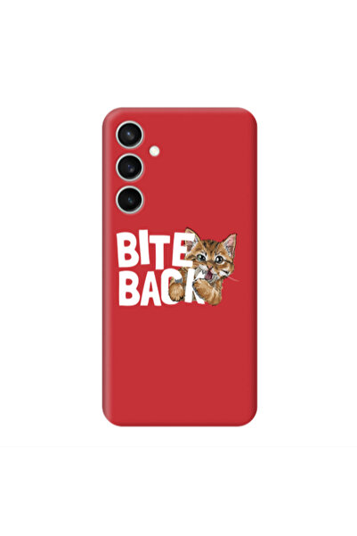 Other Samsung S24 Plus bitte back cat Red Colored Silicone TPU Θήκη