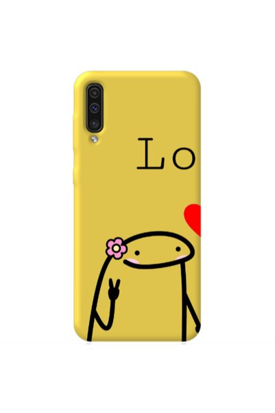 Other Samsung A70 Love 1 Yellow Colored Silicone TPU Θήκη