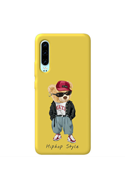 Other Huawei P30 Hip hop style Yellow Colored Silicone TPU Θήκη