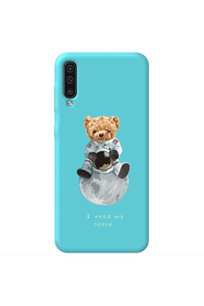 Other Samsung A70 Bear in space Turquoise Colored Silicone TPU Θήκη