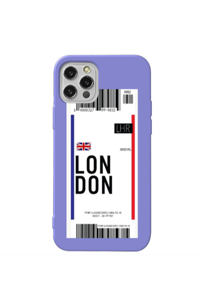 Other Apple iPhone 12 Pro Max London Arrival Purple Colored Silicone TPU Θήκη