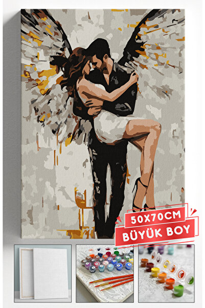 Akihabara Sayılarla Boyama Hobi Seti Çerçeveli Numaralı Tuval Fırça Boya Dahi...