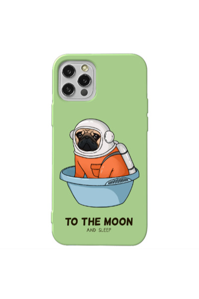Other Apple iPhone 12 Pro To the moon Light Green Colored Silicone TPU Θήκη