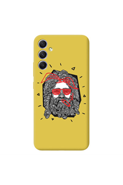 Other Samsung Galaxy A05s Cool glasses Yellow Colored Silicone TPU Θήκη