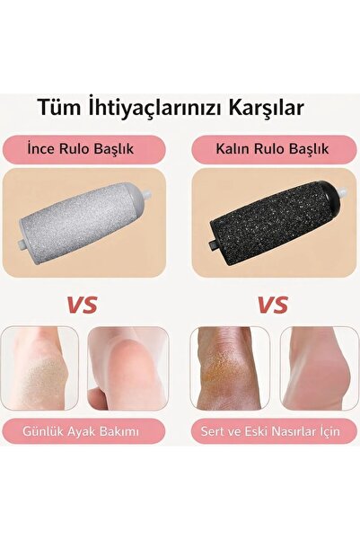 Pretify Şarjlı Ayak Törpüsü Pedikür ve Ayak Bakım Aleti Ayak Tabanı Bakım Törpüsü Topuk Nasır Temizleme