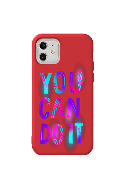 Other Apple iPhone 11 You Can Doit Red Colored Silicone TPU Θήκη