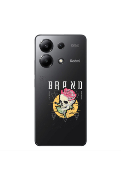 Other Xiaomi Redmi Note 13 4G Skull Roses Transparent Silicone TPU Θήκη