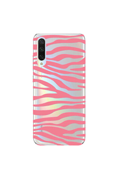 Other Xiaomi Mi 9 Lite Pink Zebra Transparent Silicone TPU Θήκη