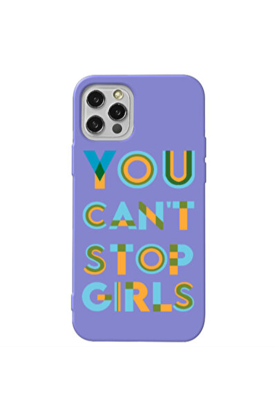 Other Apple iPhone 12 Pro Max You Cant Stop Girls Purple Colored Silicone TPU...