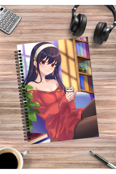 mertfigur Spy X Family Anya Yor Loid Forger Anime Spiral Notebook A5 (50 Sheets)
