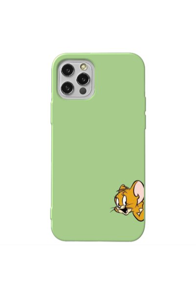 Other Apple iPhone 12 Pro Max Jerry 2 Light Green Colored Silicone TPU Θήκη
