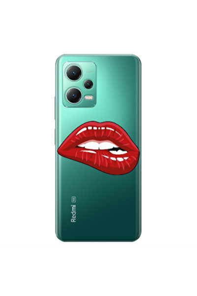 Other Xiaomi Redmi Note 12 Pro 5G Shiny Lips Transparent Silicone TPU Θήκη