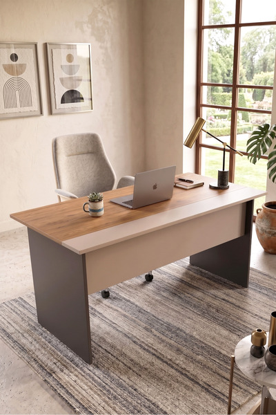 Yurudesign Motto 147x77 cm Ofis Çalışma Masası Bilgisayar Masası Yönetici Mas...