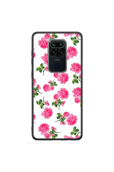 Other Xiaomi Redmi Note 9 Roses White Black Glossy Θήκη