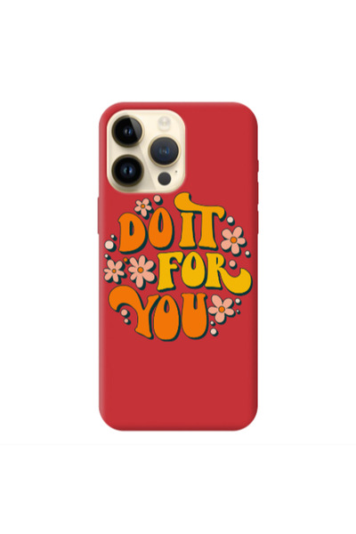 Other Apple iPhone 13 Pro Max Do it For You Red Colored Silicone TPU Θήκη