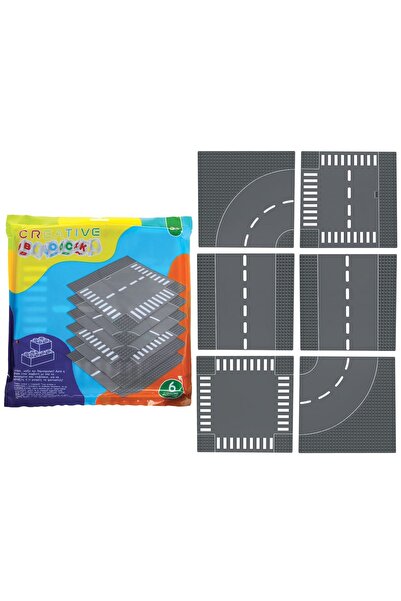 Z Store Plăci de bază pentru construcții din blocuri - Gri și Alb, 6 bucăți, ...