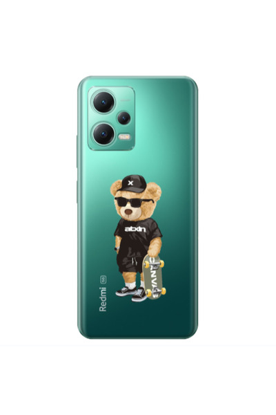Other Xiaomi Redmi Note 12 Pro 5G Bear with glasses Transparent Silicone TPU ...