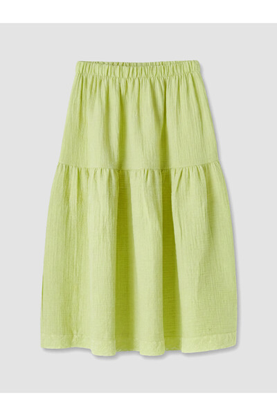 LC Waikiki Lcw Kids Green Girls' Skirt with Elastic Waist