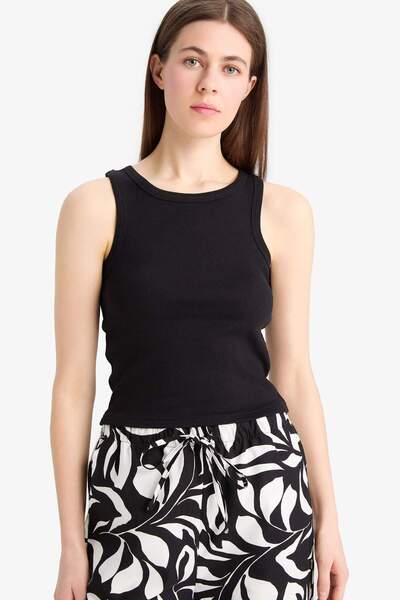 DeFacto Slim Fit Crew Neck Ribbed Camisole Undershirt E0003Ax25Au