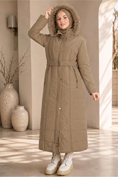 Alvina BELTED HOODED INFLATABLE COAT 90322